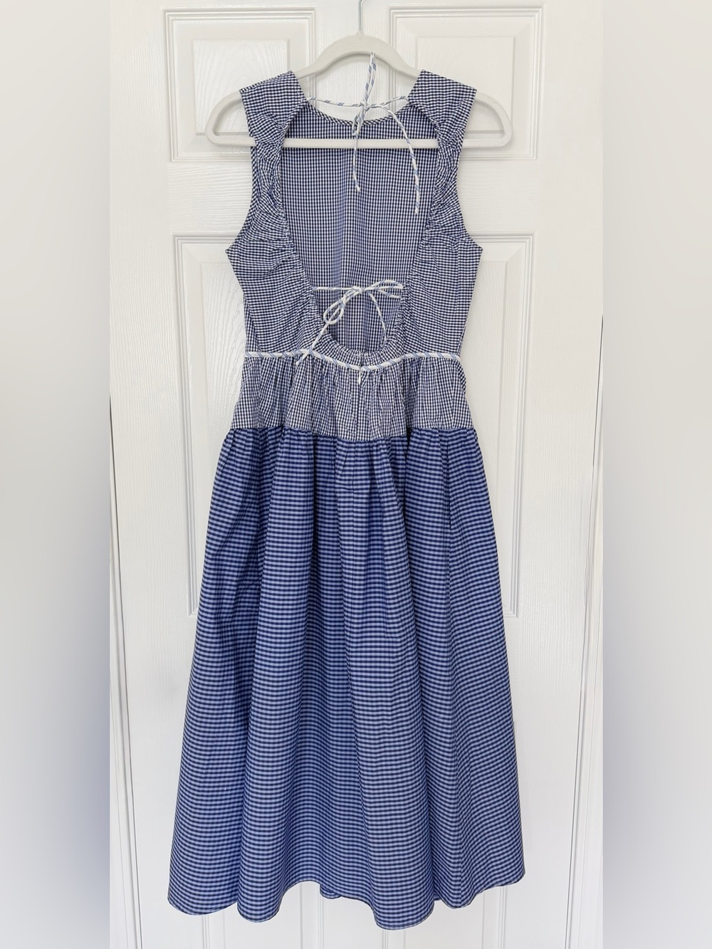 J.Crew Open-Back Mixed Gingham Midi Dress Size 8 NWT - Picture 6 of 14